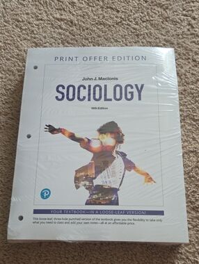 Pearson Sociology Textbook - White with Multicolor Artwork